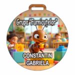 Medalie Personalizata, Gradinita, Grupa Furnicutelor, Lemn, Multicolor, 6x6,5cm, MDUV058 - imagine 2