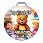 Medalie Personalizata, Gradinita, Grupa Ursuletilor, Lemn, Multicolor, 6x6,5cm, MDUV059 - imagine 2