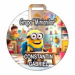 Medalie Personalizata, Gradinita, Grupa Minionilor, Lemn, Multicolor, 6x6,5cm, MDUV060 - imagine 2