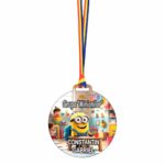 Medalie Personalizata, Gradinita, Grupa Minionilor, Lemn, Multicolor, 6x6,5cm, MDUV060