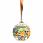 Medalie Personalizata, Gradinita, Grupa Boboceilor, Lemn, Multicolor, 6x6,5cm, MDUV062