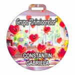 Medalie Personalizata, Gradinita, Grupa Inimioarelor, Lemn, Multicolor, 6x6,5cm, MDUV063 - imagine 2