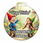 Medalie Personalizata, Gradinita, Grupa Piticilor, Lemn, Multicolor, 6x6,5cm, MDUV064 - imagine 2