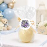 Marturie Botez, Lumanare Sfera, Mov, 5x5 cm, LMRB002 - imagine 2