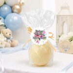 Marturie Botez, Lumanare Sfera, Roz, 5x5 cm, LMRB003 - imagine 2