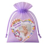 Marturie Magnet Inima, Botez, Unicorn, Curcubeu, 8 cm, MB035