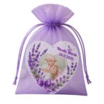 Marturie Magnet Inima, Botez, Lavanda Mov, 8 cm, MB037