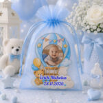 Marturie Magnet, Lemn, Botez, Balon Aer Cald, 8 cm, MB040 - imagine 3