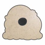 Marturie Magnet, Lemn, Botez, Curcubeu, Urs, 8 cm, MB042 - imagine 4