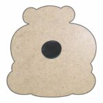 Marturie Magnet, Lemn, Botez, Urs Albastru, 8 cm, MB043 - imagine 4
