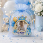 Marturie Magnet, Lemn, Botez, Castel, Print, 8 cm, MB044 - imagine 3