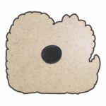 Marturie Magnet, Lemn, Botez, Dinozaur Verde, 8 cm, MB046 - imagine 4