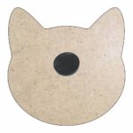 Marturie Magnet, Lemn, Botez, Pisica Roz, 8 cm, MB048 - imagine 4