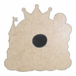 Marturie Magnet, Lemn, Botez, Castel Printesa, 8 cm, MB049 - imagine 4