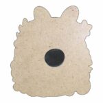 Marturie Magnet, Lemn, Botez, Iepure Roz, 8 cm, MB050 - imagine 4