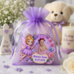 Marturie Magnet, Lemn, Botez, Zana Mov, 8 cm, MB052 - imagine 3
