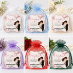 Marturie Lemn, Nunta, Roz, 8 cm, MLN014 - imagine 2