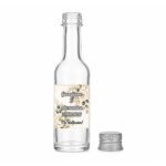 Marturie Nunta, Sticla, Flori Albe, Frunze, 50ml, MTSN013 - imagine 3