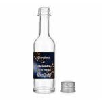 Marturie Nunta, Sticla, Albastru, Frunze Aurii, 50ml, MTSN014 - imagine 3