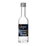 Marturie Nunta, Sticla, Albastru, Frunze Aurii, 50ml, MTSN014